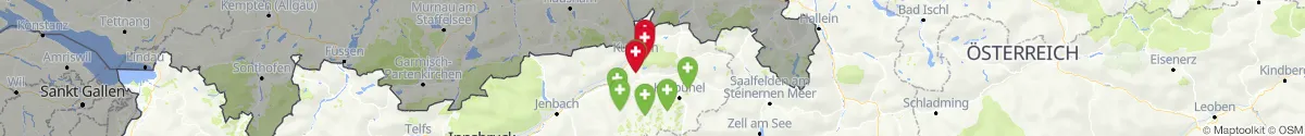 Kartenansicht für Apotheken-Notdienste in der Nähe von Ebbs (Kufstein, Tirol)